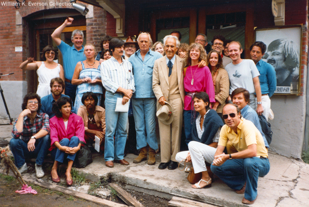 Image of Andrei Tarkovsky, William K. Everson, Richard Widmark, Luis Trenker, and others at Telluride Film Festival, 1983